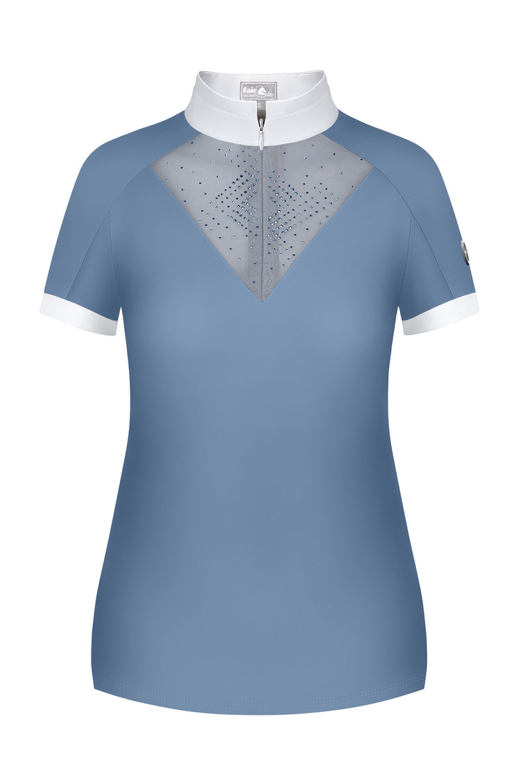 Light Blue Dressage Shirt short sleeves