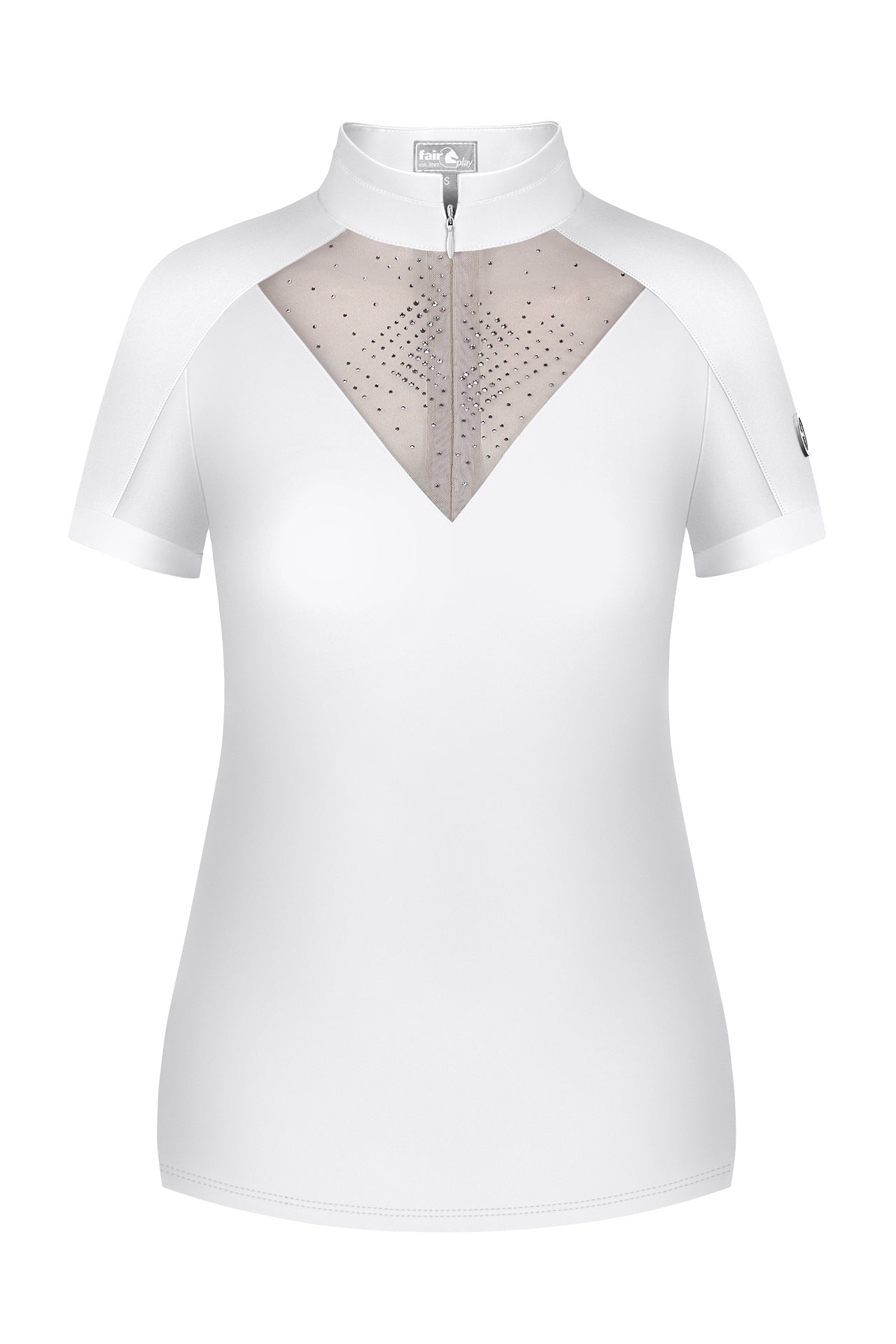White short sleeve dressage show shirt Fair play 