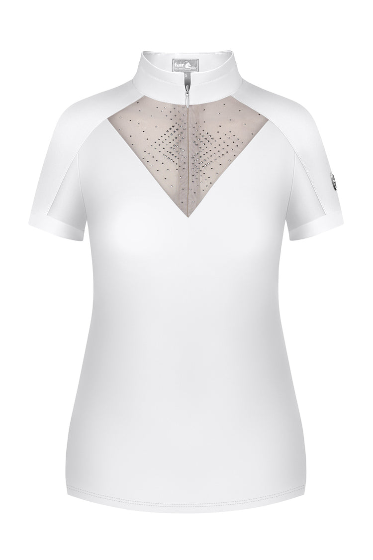 White short sleeve dressage show shirt Fair play 