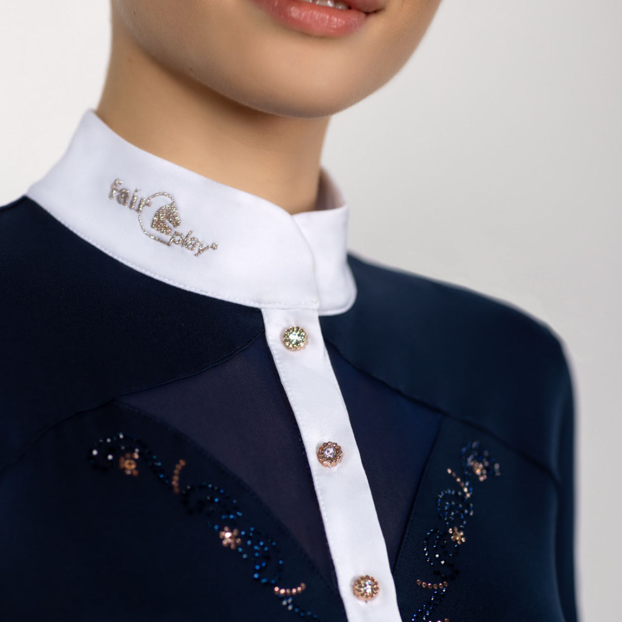 Fair Play Cathrine long sleeve show shirt navy