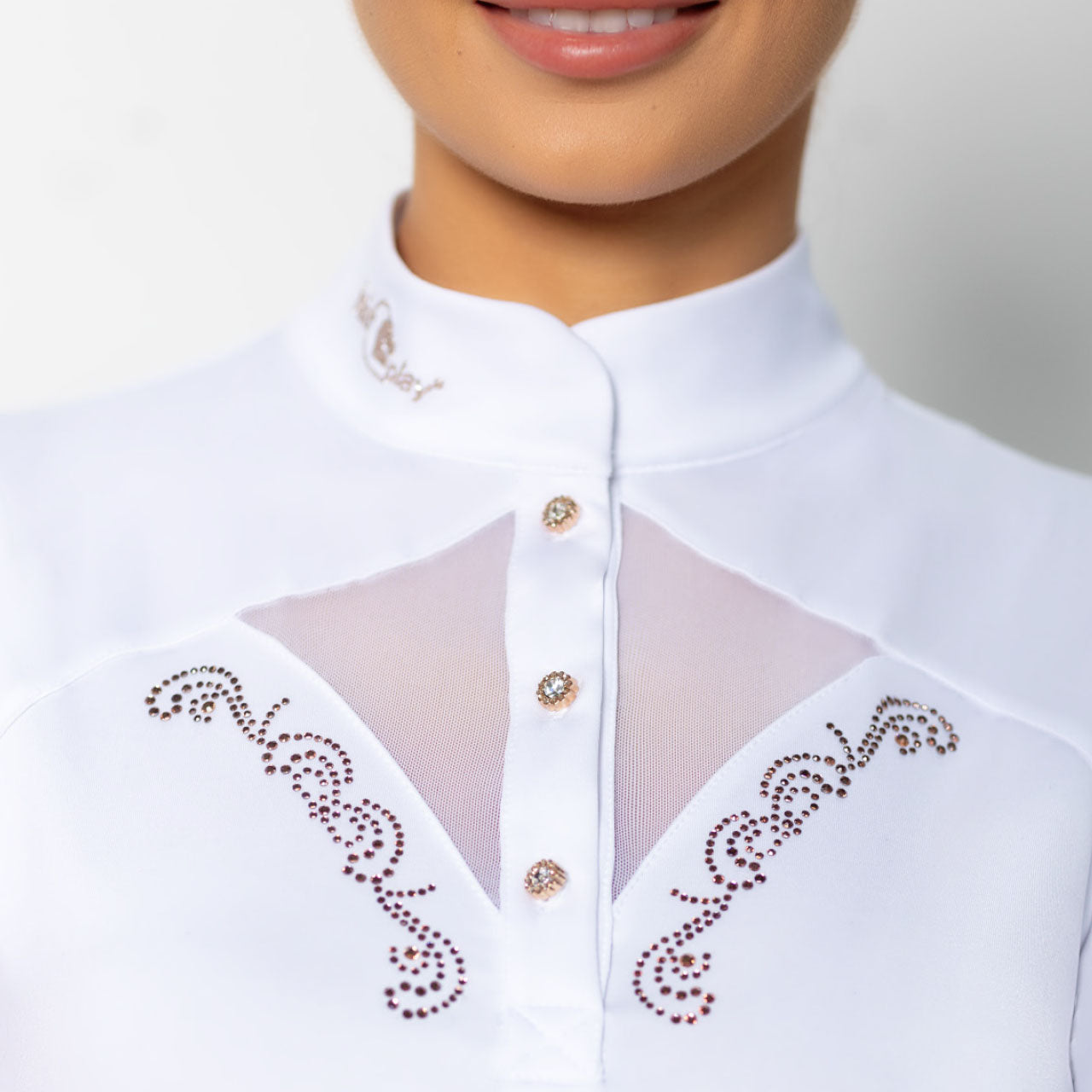 White ladies dressage show shirt Fair Play 