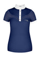 Navy competition shirt with lace and white collar
