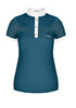 Teal horse riding competition shirt