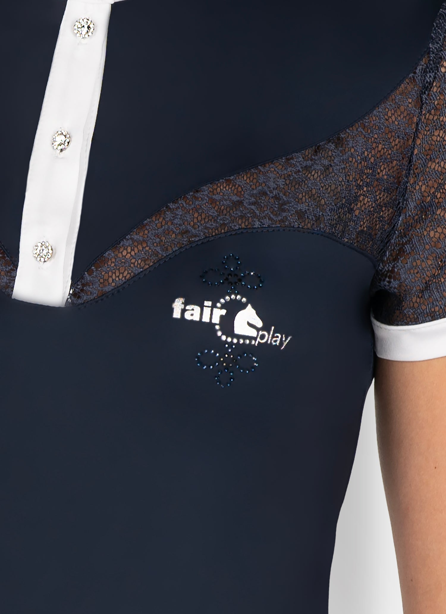 Fair play Rozzie short sleeve show shirt navy