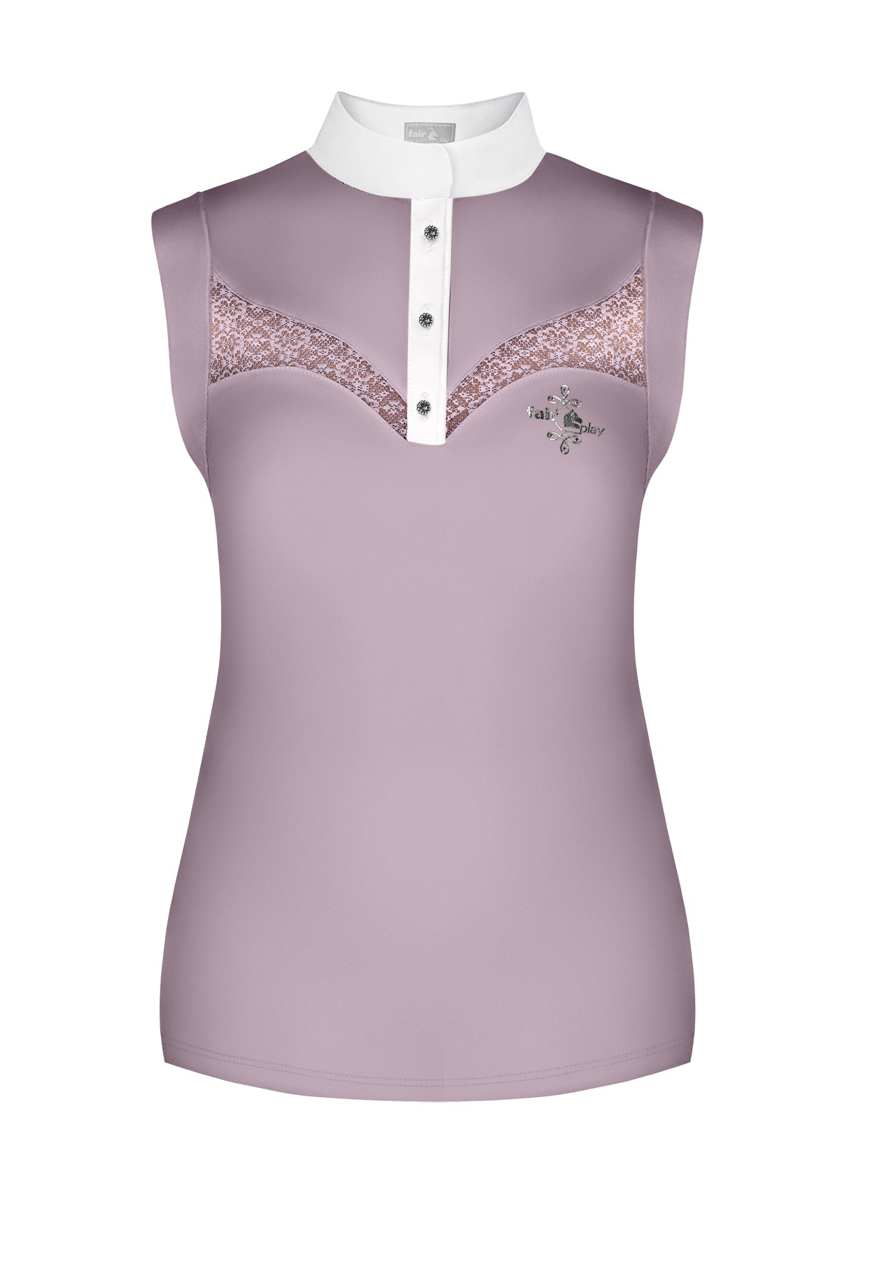 Sleeveless show shirt in pink