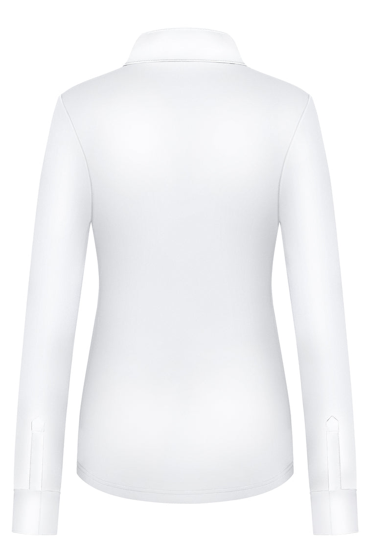 White long sleeve competition shirt for women