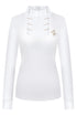 White long sleeve competition shirt with gold details 