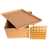 Horse feed storage box with lid