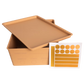 Horse feed storage box with lid