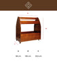 Mobile saddle rack with drawer and bamboo frame