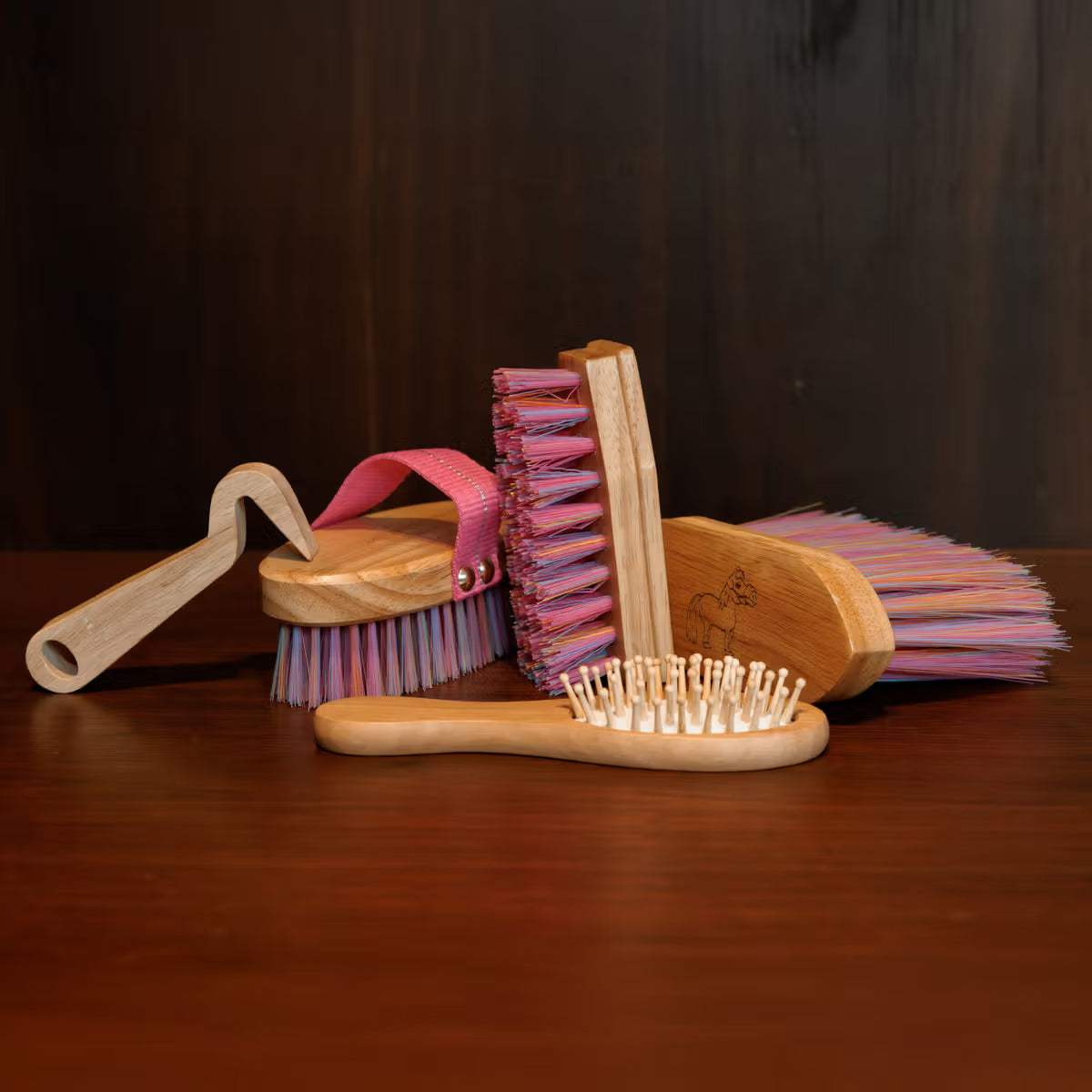 Children horse grooming set with bag