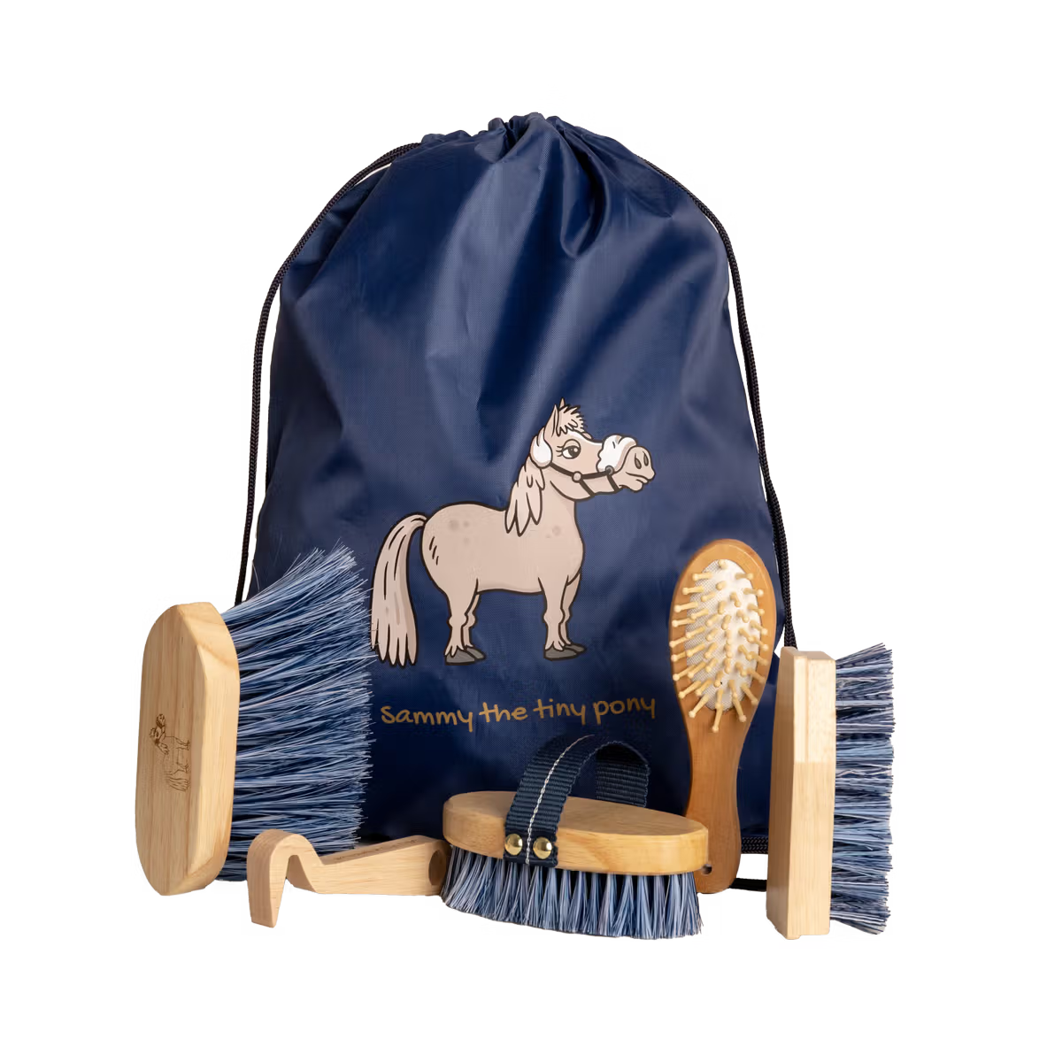 Pony grooming set with drawstring bag