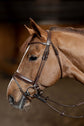 Round leather crank noseband bridle in brown