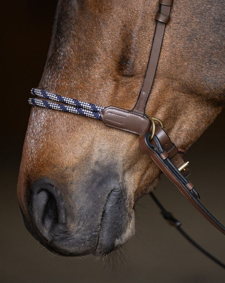 Brown Bitless Bridle for horses