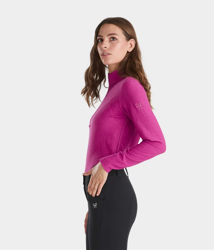 Pink equestrian training shirt for women