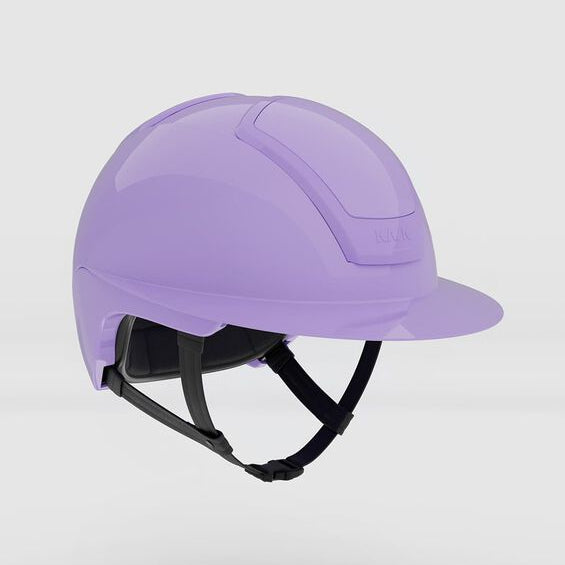 Purple equestrian riding helmet
