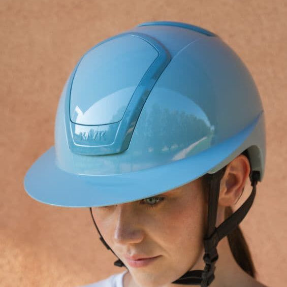 Light Blue equestrian helmet