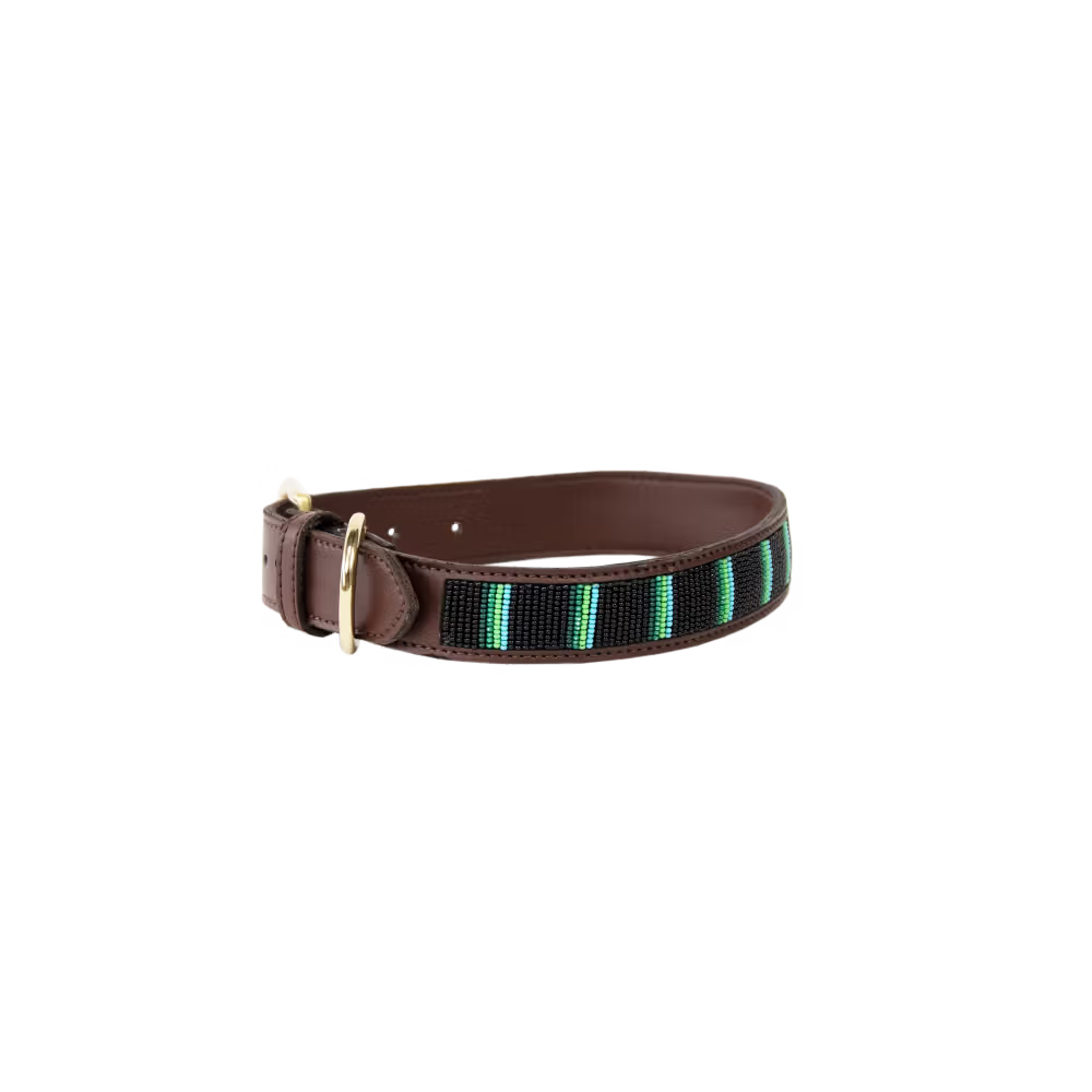 Kentucky Dogwear
Dog Collar Handmade Pearls Green