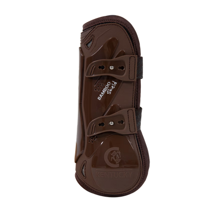 Brown Show Jumping Tendon Boots Elastic 