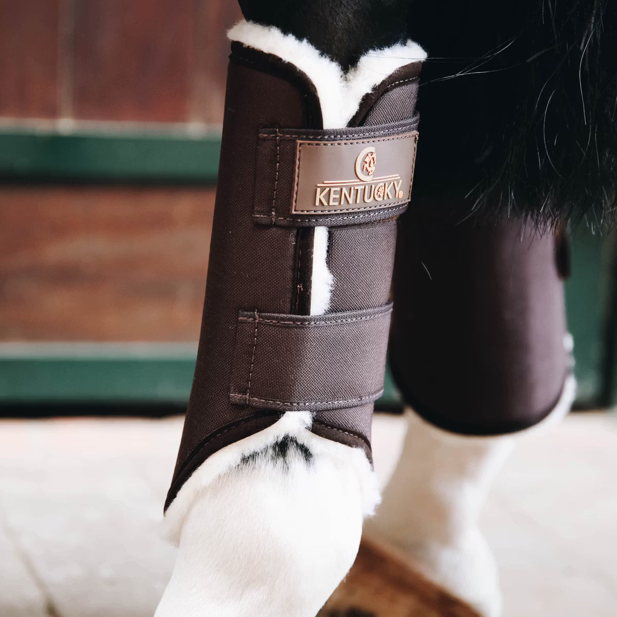    Kentucky Horsewear Brushing Boots Solimbra Hind Brown