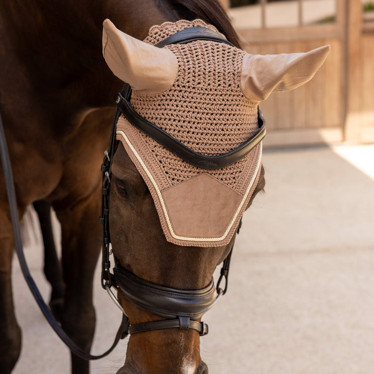 Kentucky Horsewear Ear Bonnet Velvet Beige