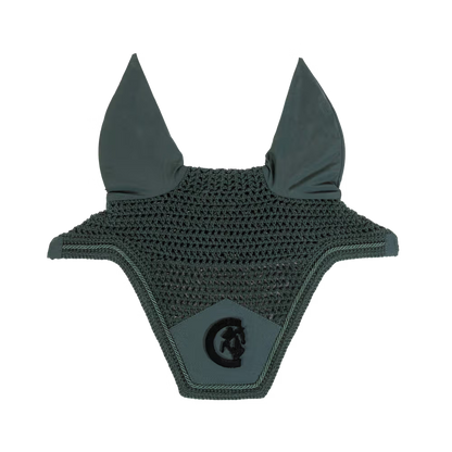 Kentucky Horsewear Ear Bonnet Wellington 3D Logo Green