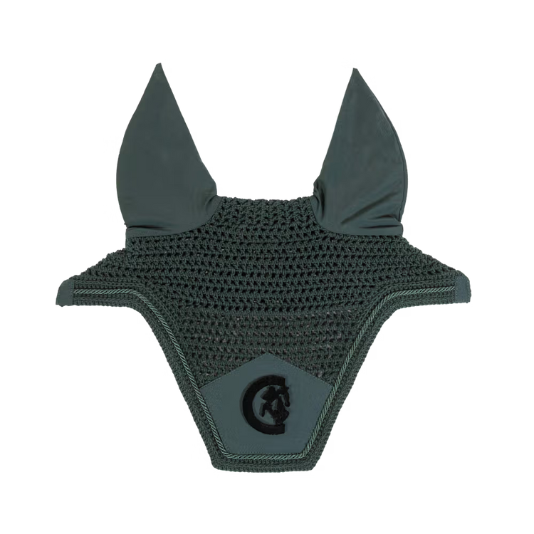 Kentucky Horsewear Ear Bonnet Wellington 3D Logo Green