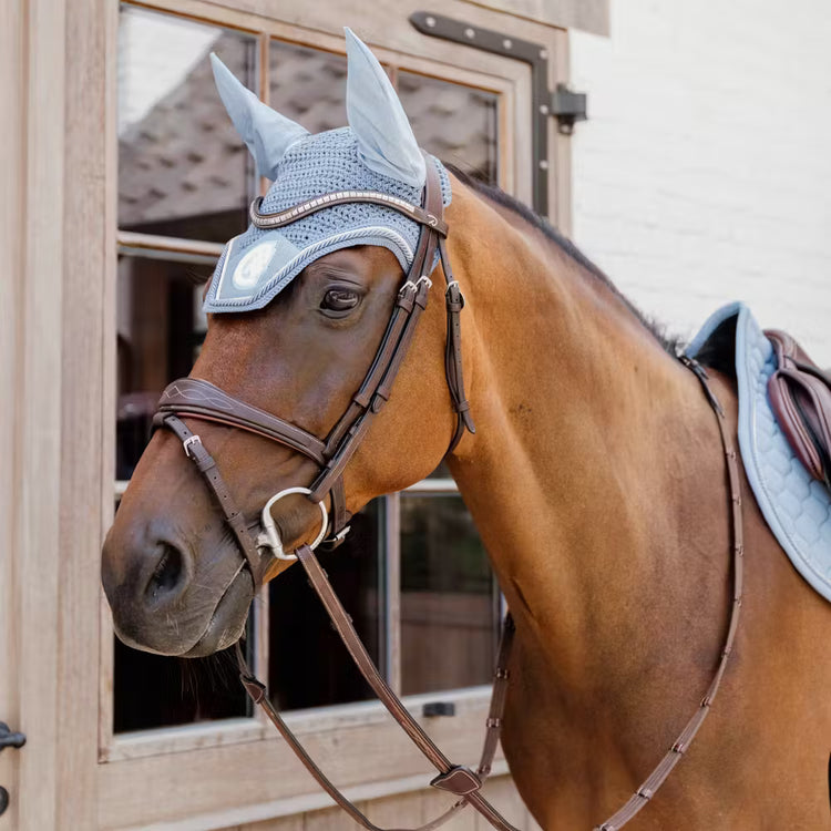 Kentucky Horsewear Ear Mask Wellington 3D Logo Rope