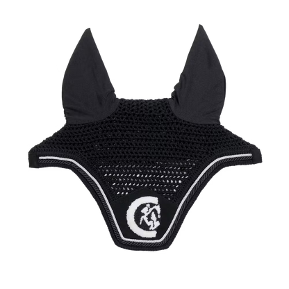 Kentucky Horsewear Ear Mask Wellington 3D Logo Rope Black