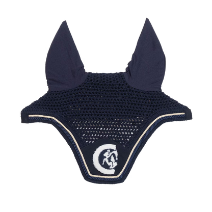 Kentucky Horsewear Ear Mask Wellington 3D Logo Rope Navy