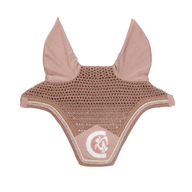 Kentucky Horsewear Ear Mask Wellington 3D Logo Rope Pink