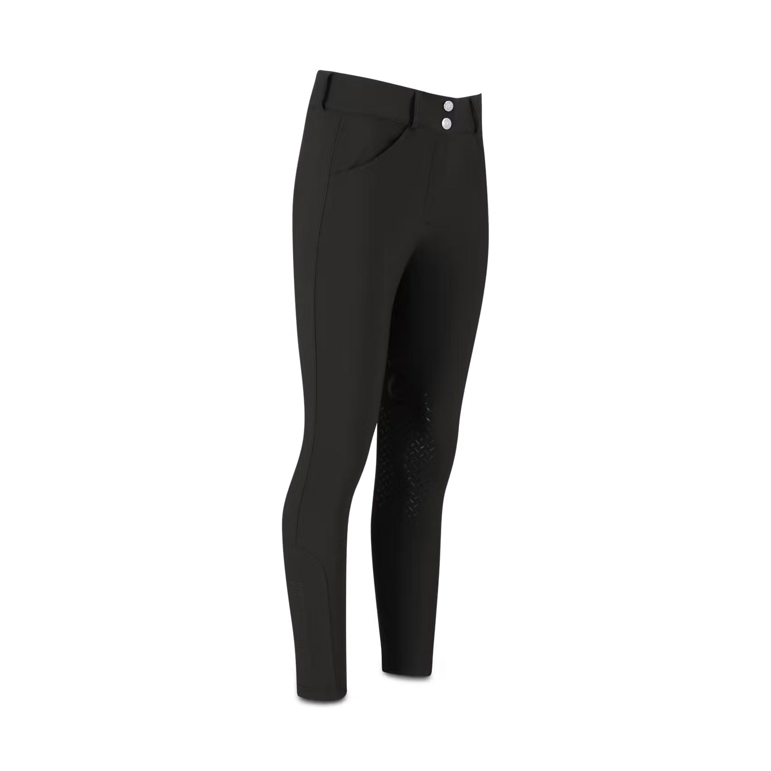 Black Ladies riding breeches with knee grip