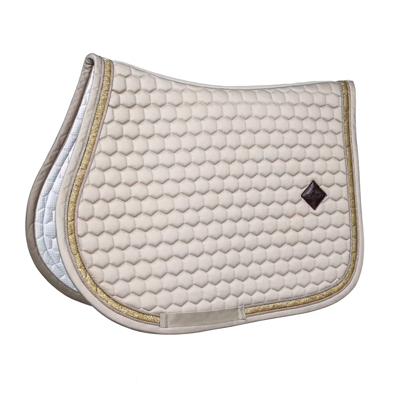 Kentucky Horsewear Saddle Pad Glitter Band Jumping  Beige
