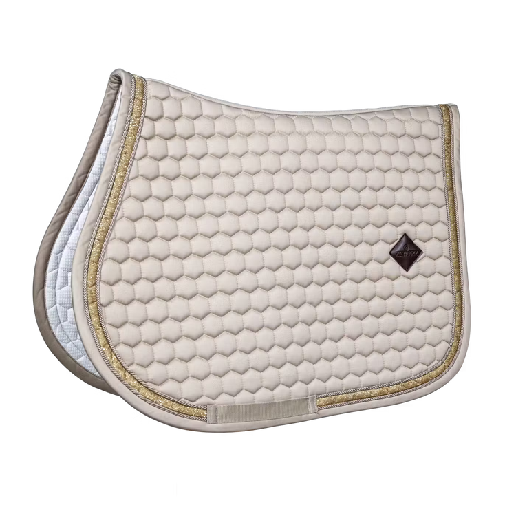 Kentucky Horsewear Saddle Pad Glitter Band Jumping  Beige