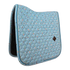 Blue check saddle blanket