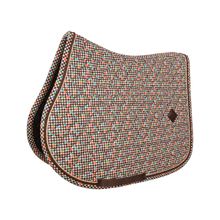 Brown checked saddle blanket from Kentucky 