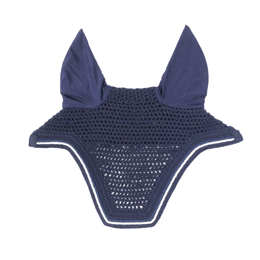 Kentucky Horsewear Soundless Fly Veil Wellington Diamond Rope Navy
