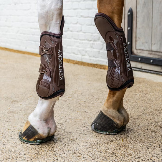 Horse front boots with knee protection