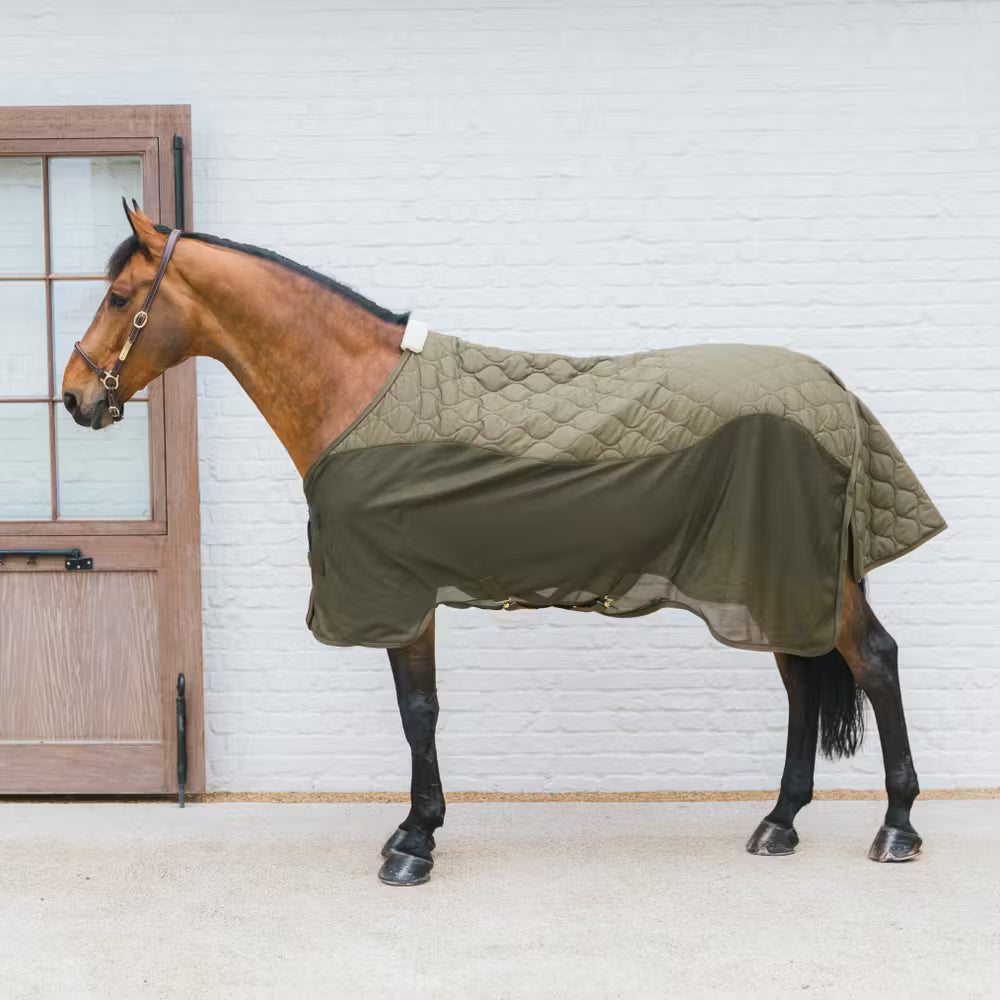 Polyester outside lining with modern quilting