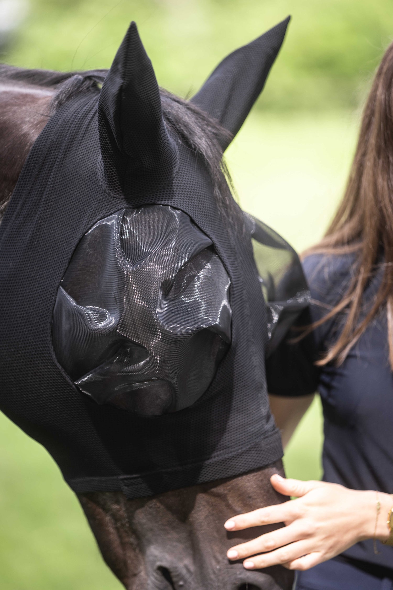 Horse fly mask with large eyes