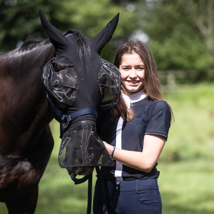 Horse fly mask with nose and ear protection