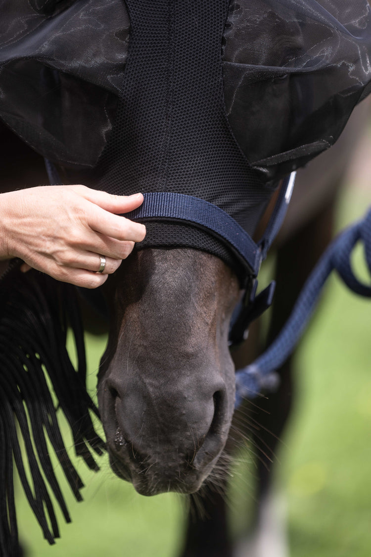 Horse Fly mask with removable nose protection