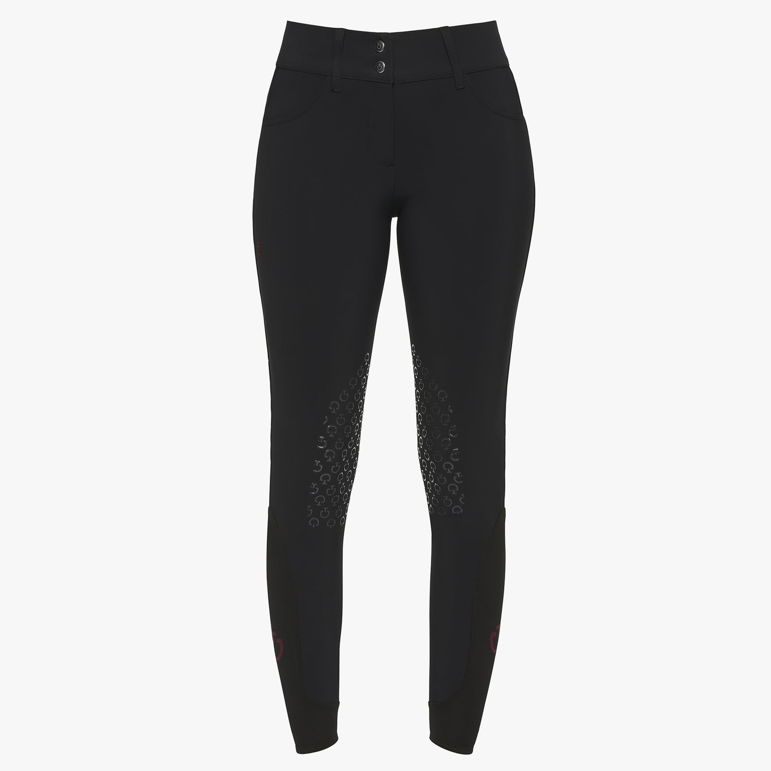 High waist knee grip riding breeches for women in black