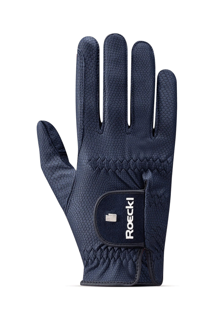 Navy horse riding gloves
