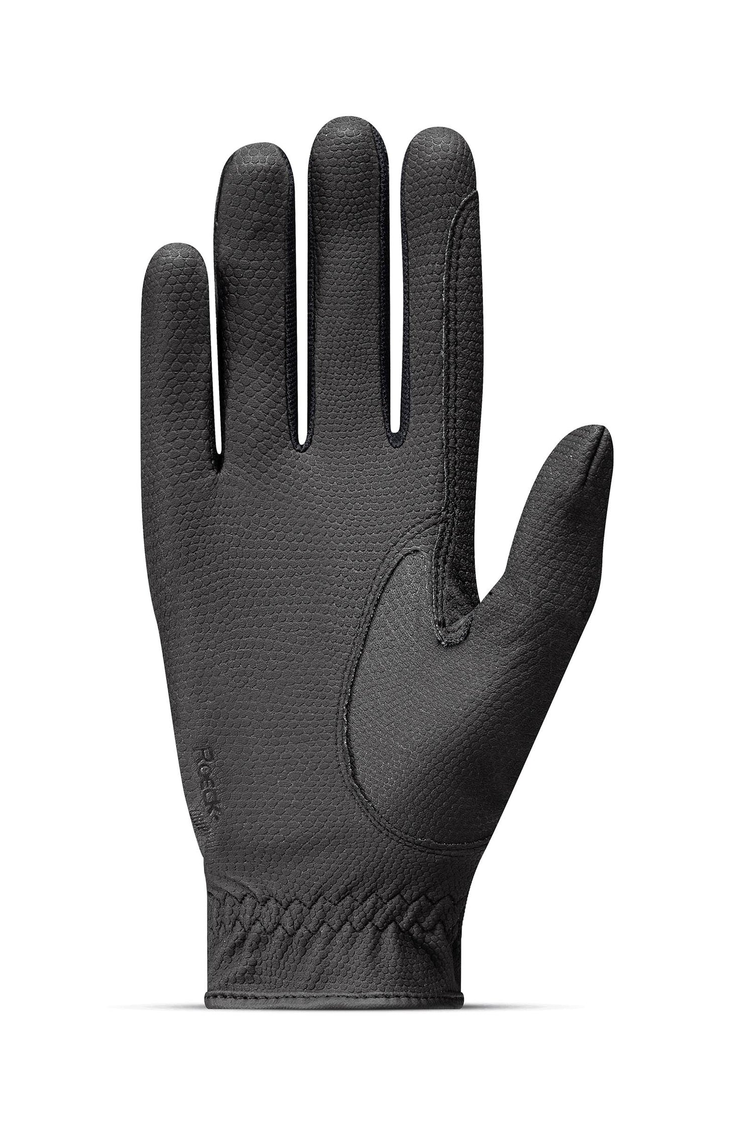 Black equestrian riding gloves