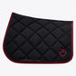 Black and bordeaux quilted saddle blanket from Cavalleria Toscana 