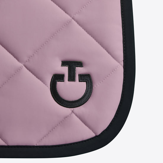 CT Dressage saddle blanket in pink with black edging