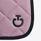 CT Dressage saddle blanket in pink with black edging