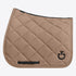 Dark beige dressage saddle blanket with large quilt design