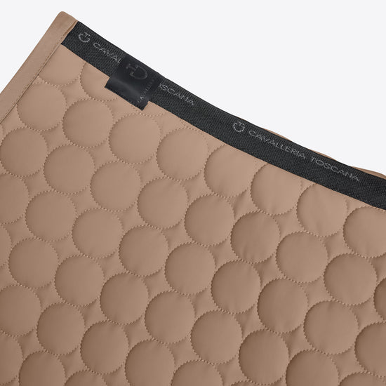 Close up of Cavalleria Toscana circular quilted saddle pad